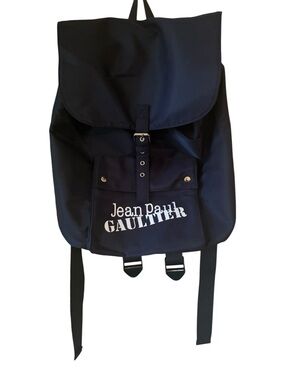 Jean Paul Gaultier Navy Nylon Backpack Weekend Bag NWOT Authentic